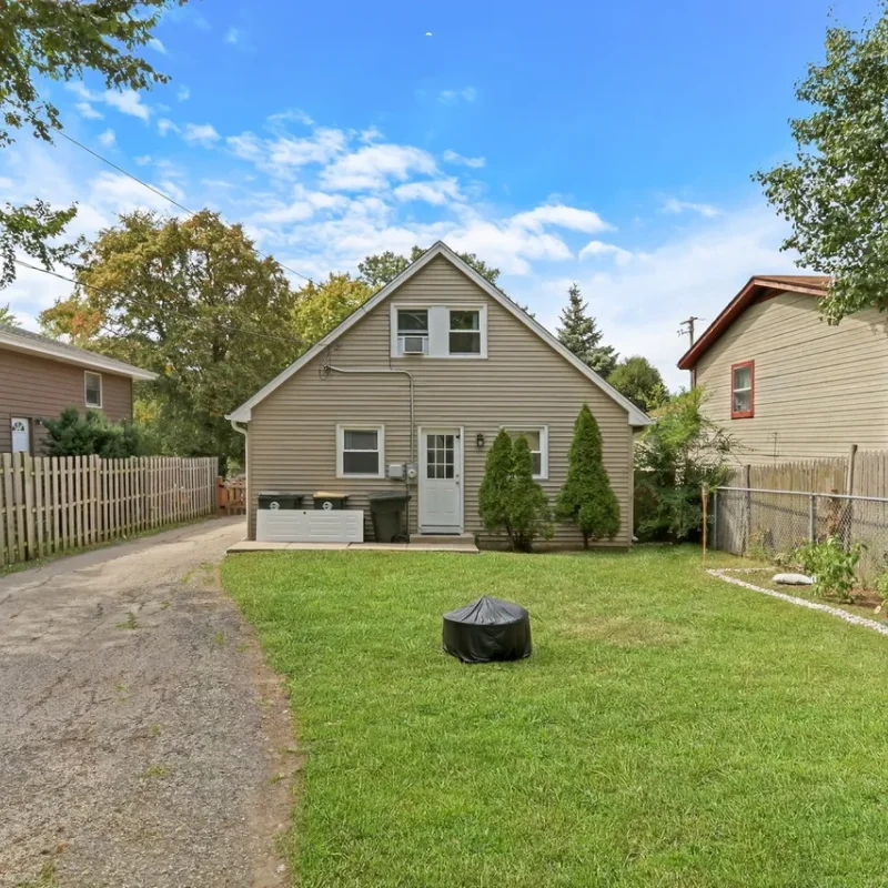 backyard of a newly remodeled house